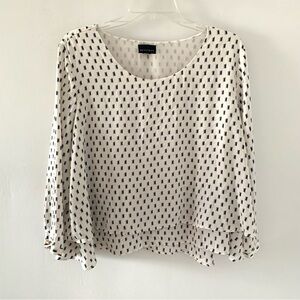 Metaphor Layered Scoop Neck Long Sleeve Blouse Sz XL